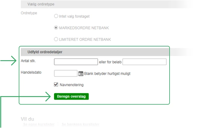 Udfyld ordredetaljer