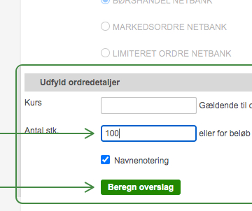 Beregn overslag