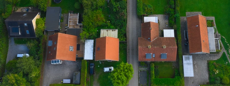 Villahuse på række