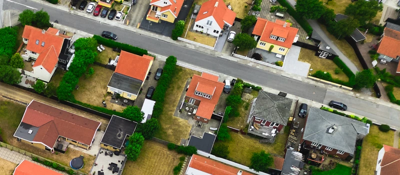 Boligområde røde tage